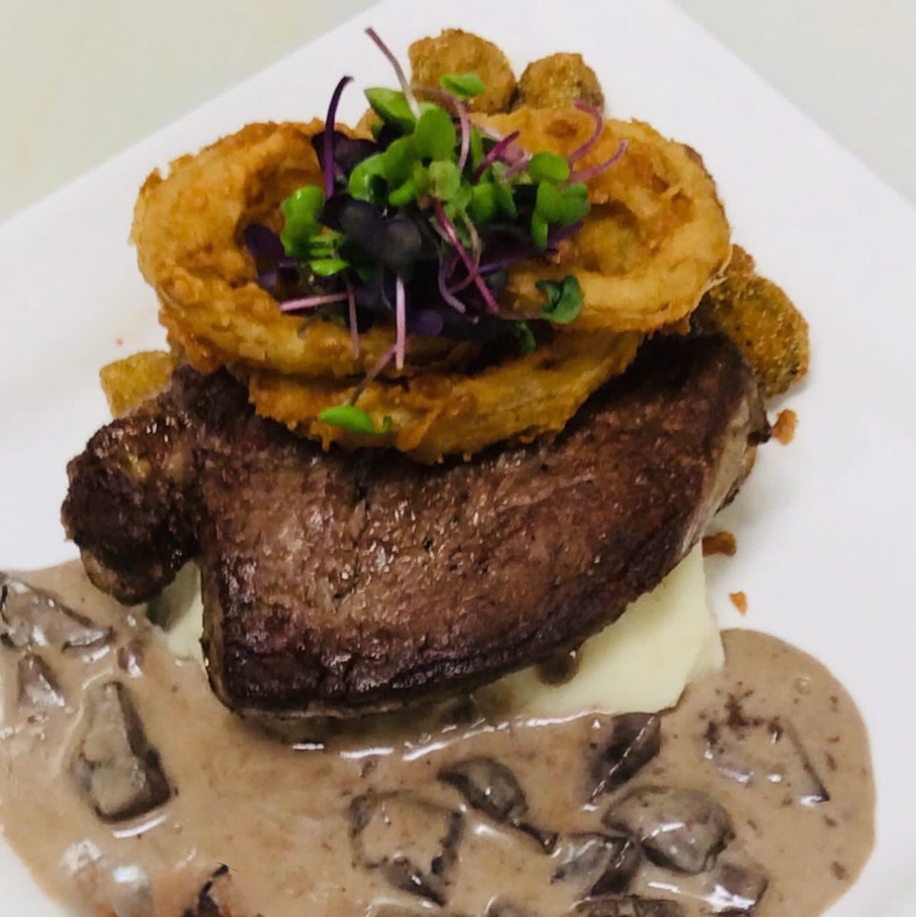 Pan Seared Filet Mignon.