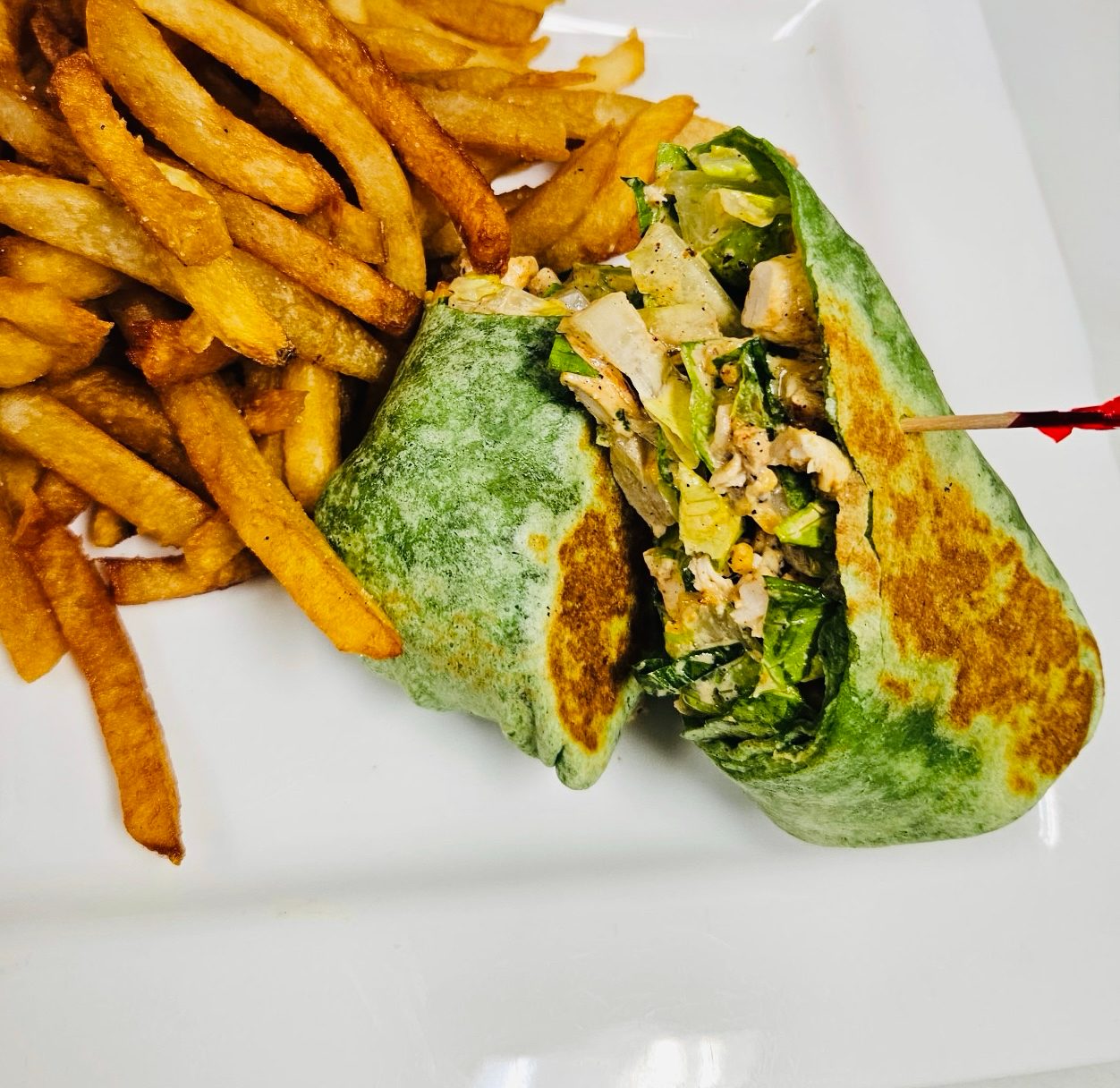Blackened Chicken Wrap.
