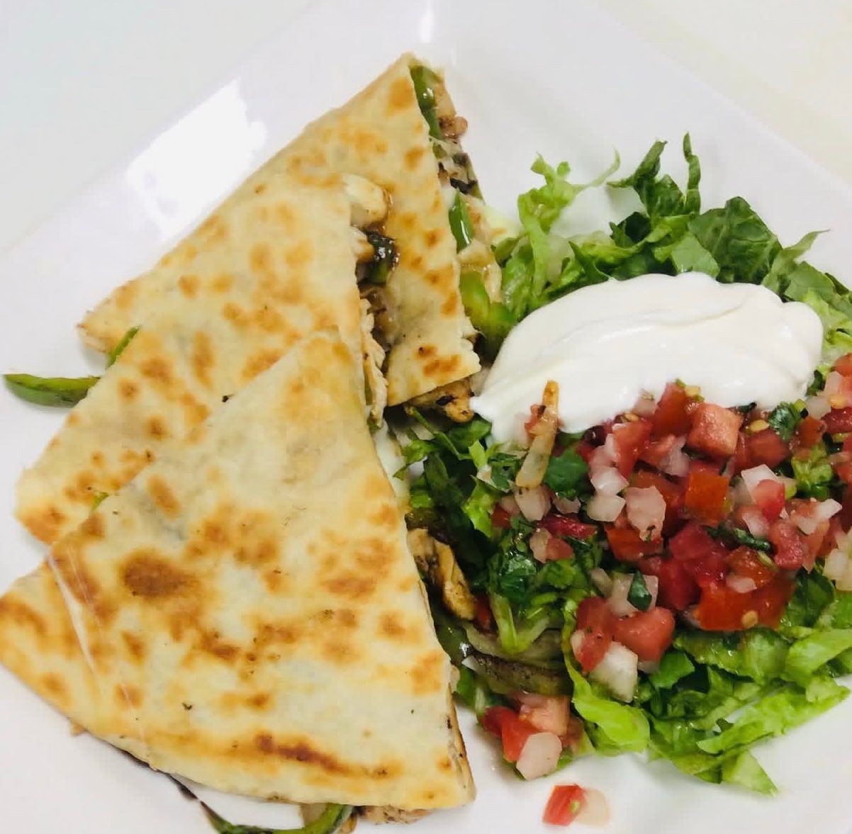 Vegetable Quesadilla.
