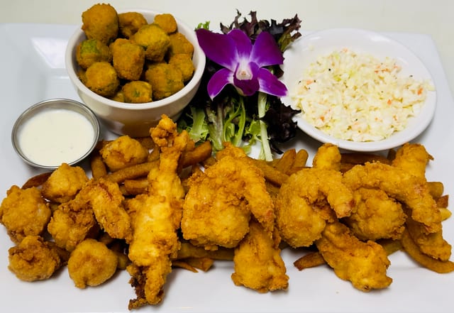 Fried Seafood Trio.