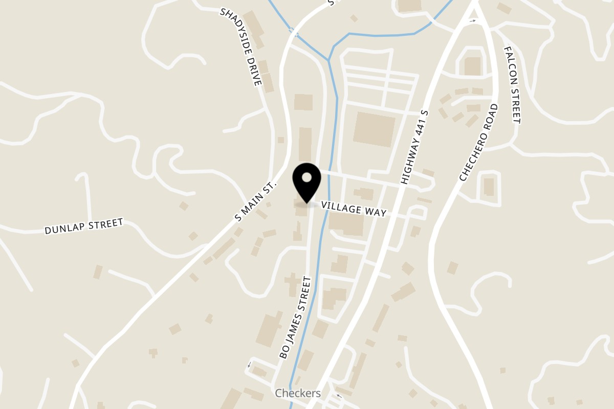 Map showing the location of Ishy's Grill on 36 Stave Mill St in Clayton